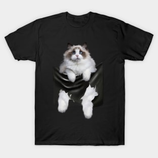 Ragdoll Cat Indside Pocket, Ragdoll Cats, Cat Lover T-Shirt